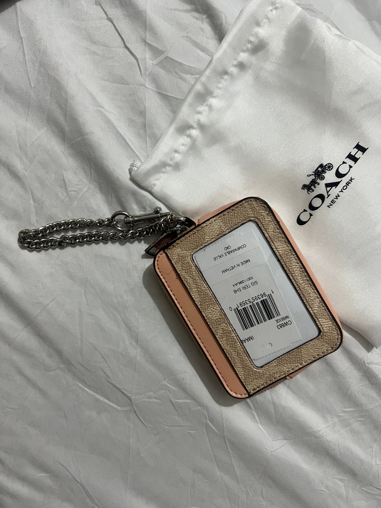 Coach Signature Canvas with Beige Trim