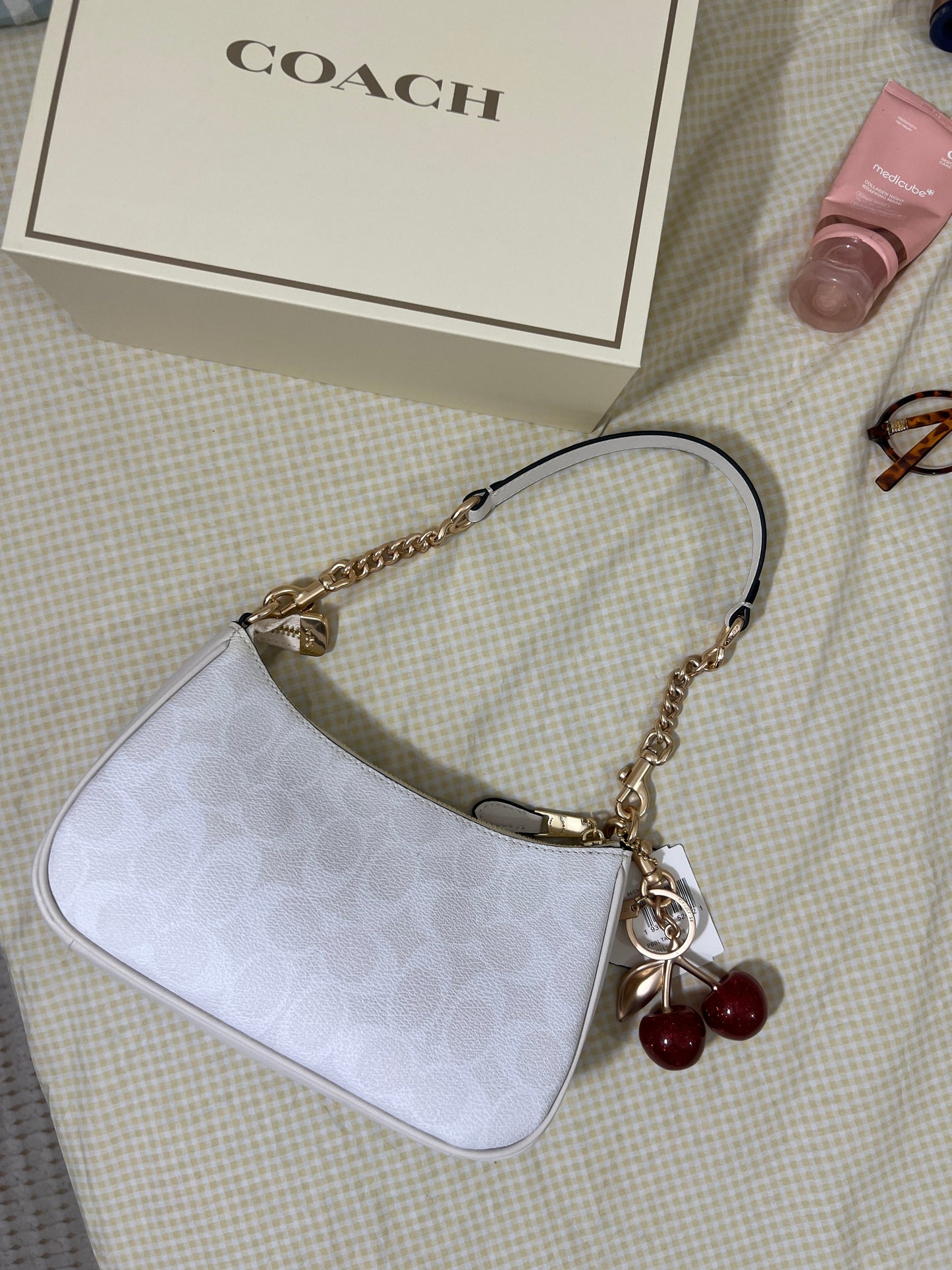 Coach Teri Shoulder Bag (with Box, Charm and long strap)