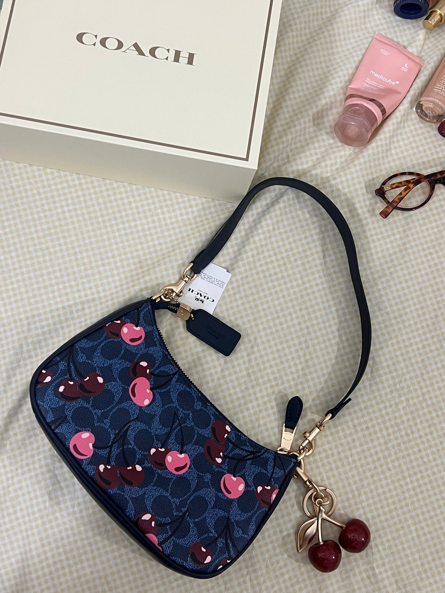 Coach Teri Shoulder Bag (with Box, Charm and long strap)