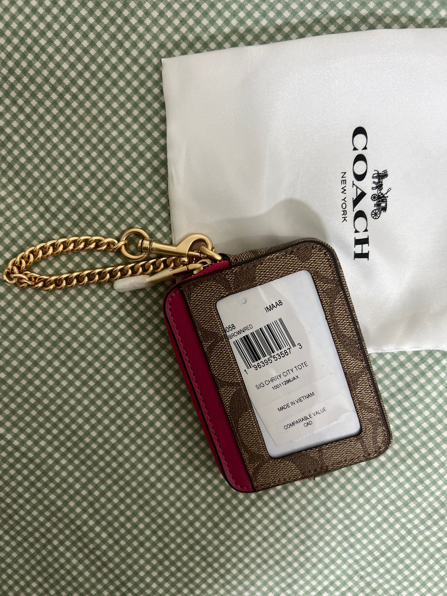 Coach Signature Canvas with Red Trim