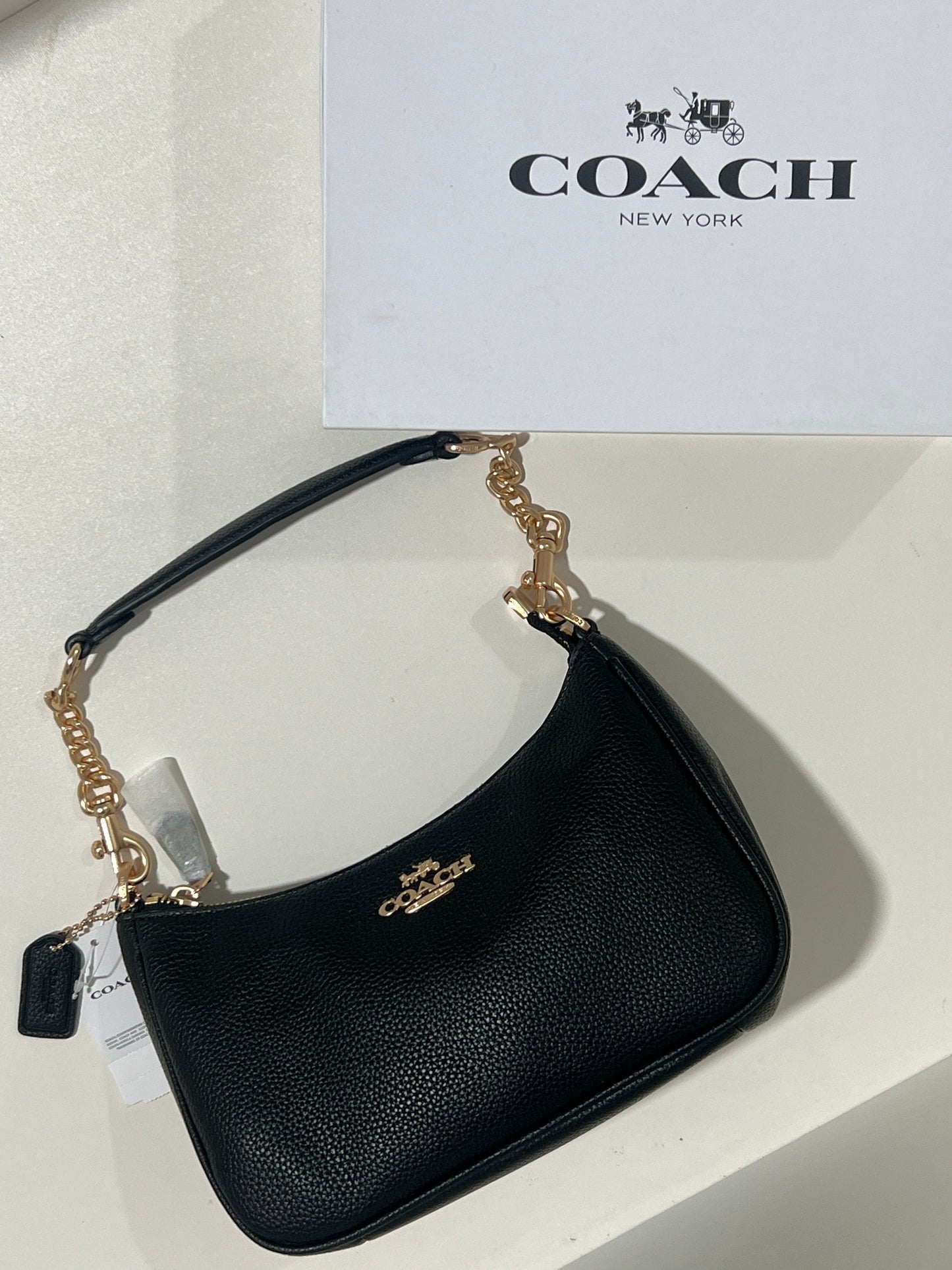 Coach Teri Black Shoulder Bag (with Box and long strap)