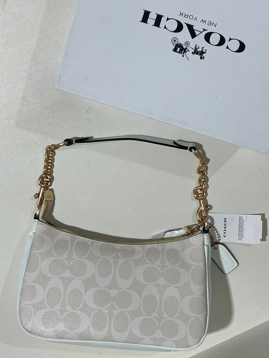 Coach Teri white Shoulder Bag (with Box and long strap)