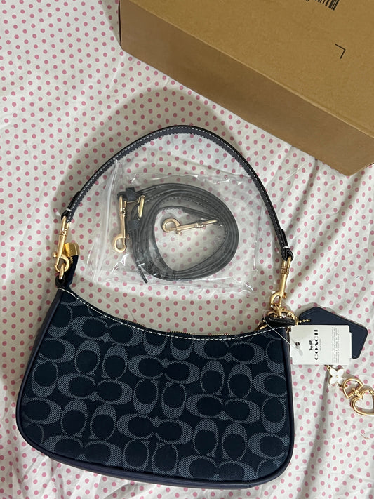 Coach Teri Shoulder Bag (with Box, Charm and long strap)