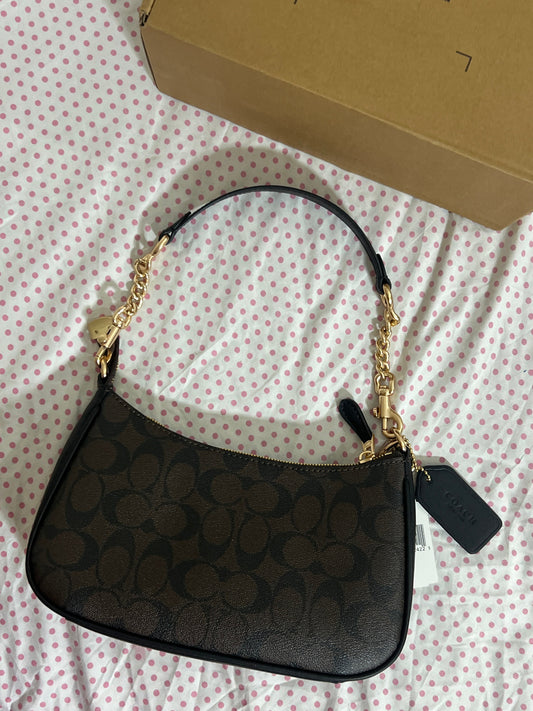 Coach Teri Shoulder Bag (with Box, Charm and long strap)