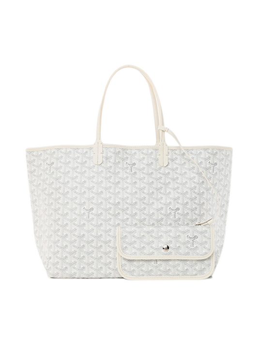 Goyard Tote Bag – White (Large With Pouch)