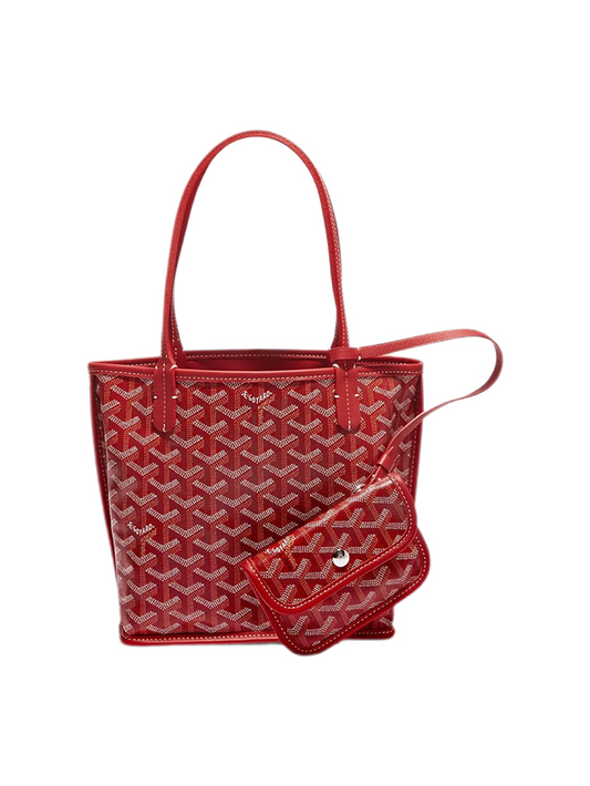 Goyard Tote Bag - Red (Medium with Pouch)