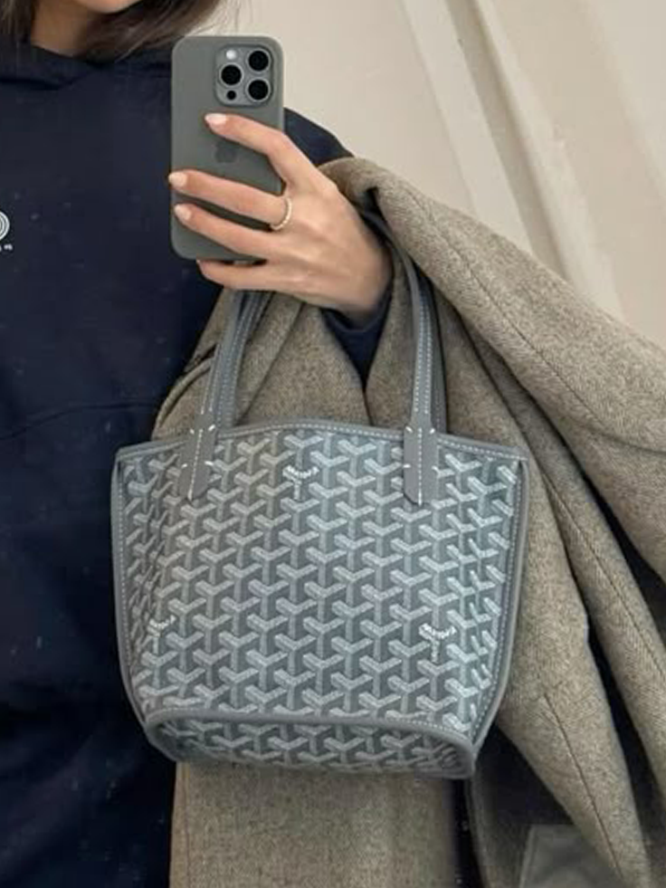 Goyard Tote Bag - Grey (Medium with Pouch)