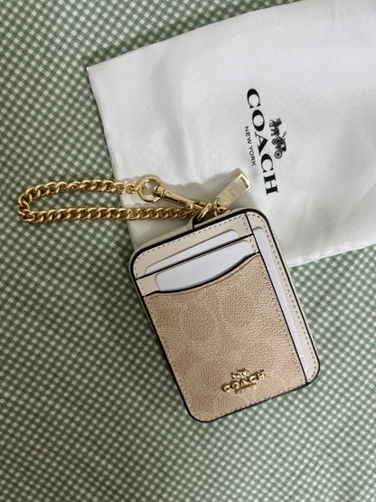 Coach Zip Card Case in Signature Canvas
