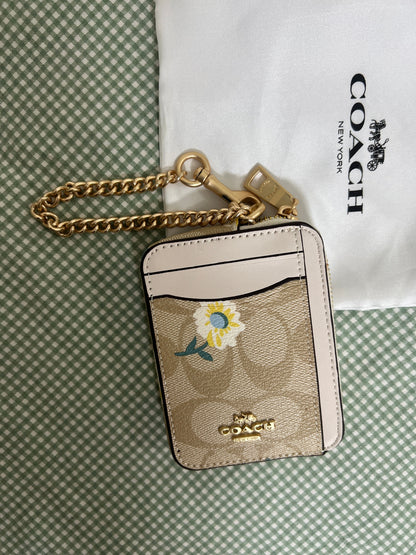 Coach Zip Card Case in Signature Canvas