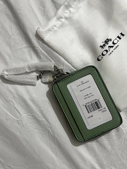 Coach Zip Card Case in olive