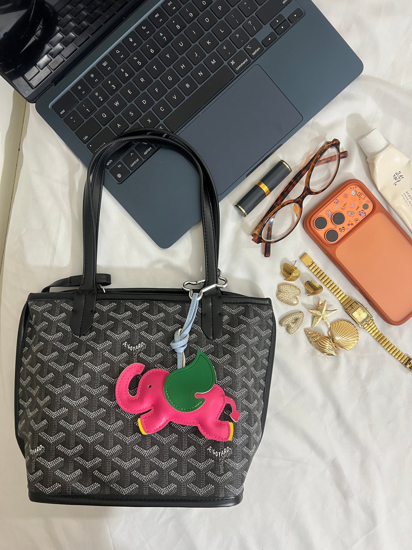 Goyard Tote Bag - Black (Medium with Pouch)