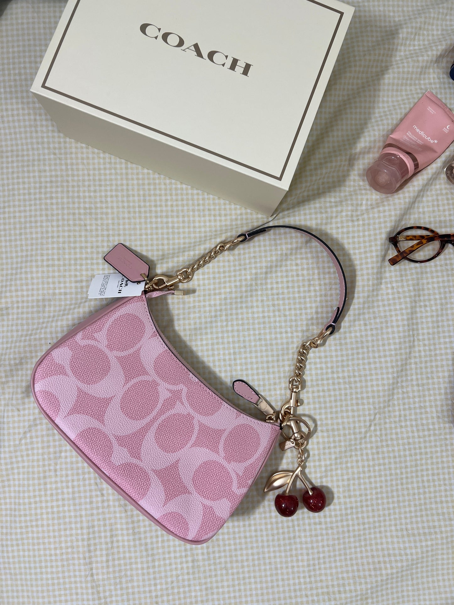 Coach Teri Shoulder Bag (with Box, Charm and  long strap)