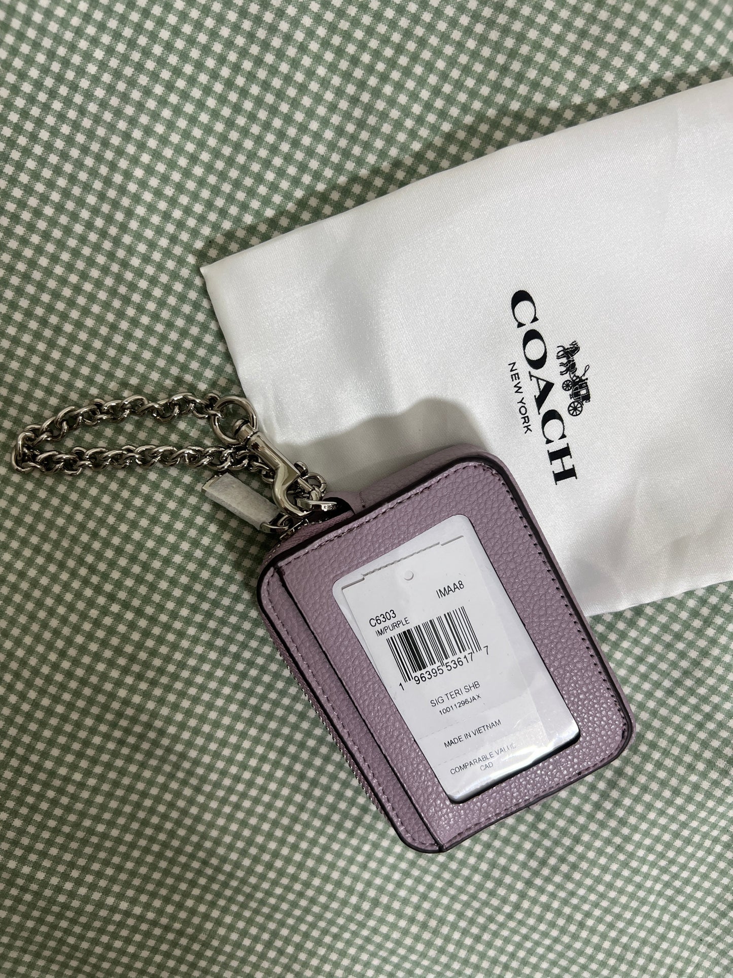 Coach Zip Card Case in Lilac