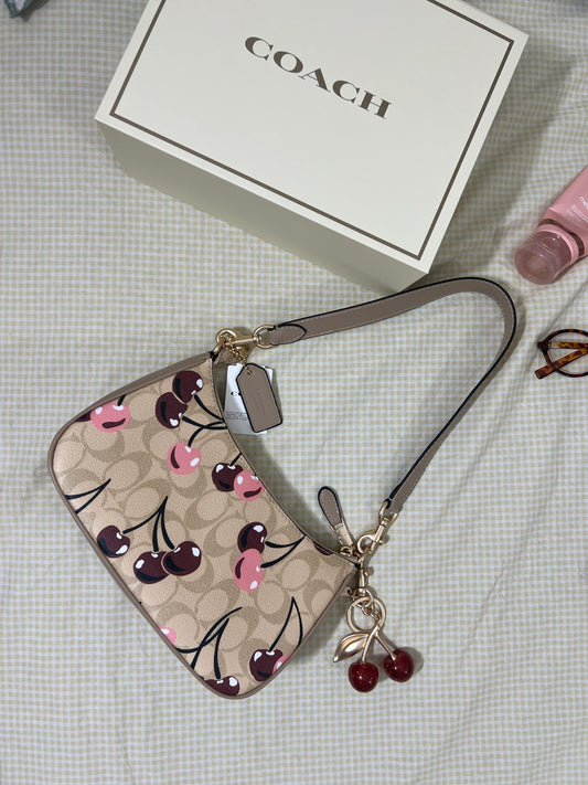 Coach Teri Shoulder Bag (with Box, Charm and  long strap)