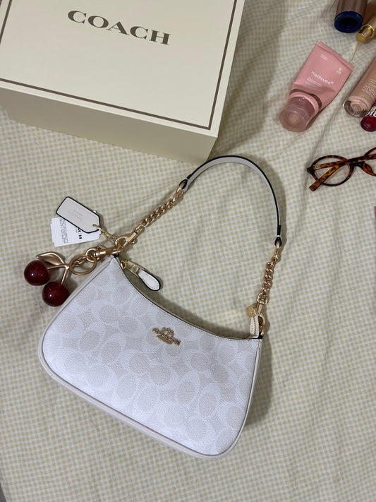 Coach Teri Shoulder Bag (with Box, Charm and  long strap)