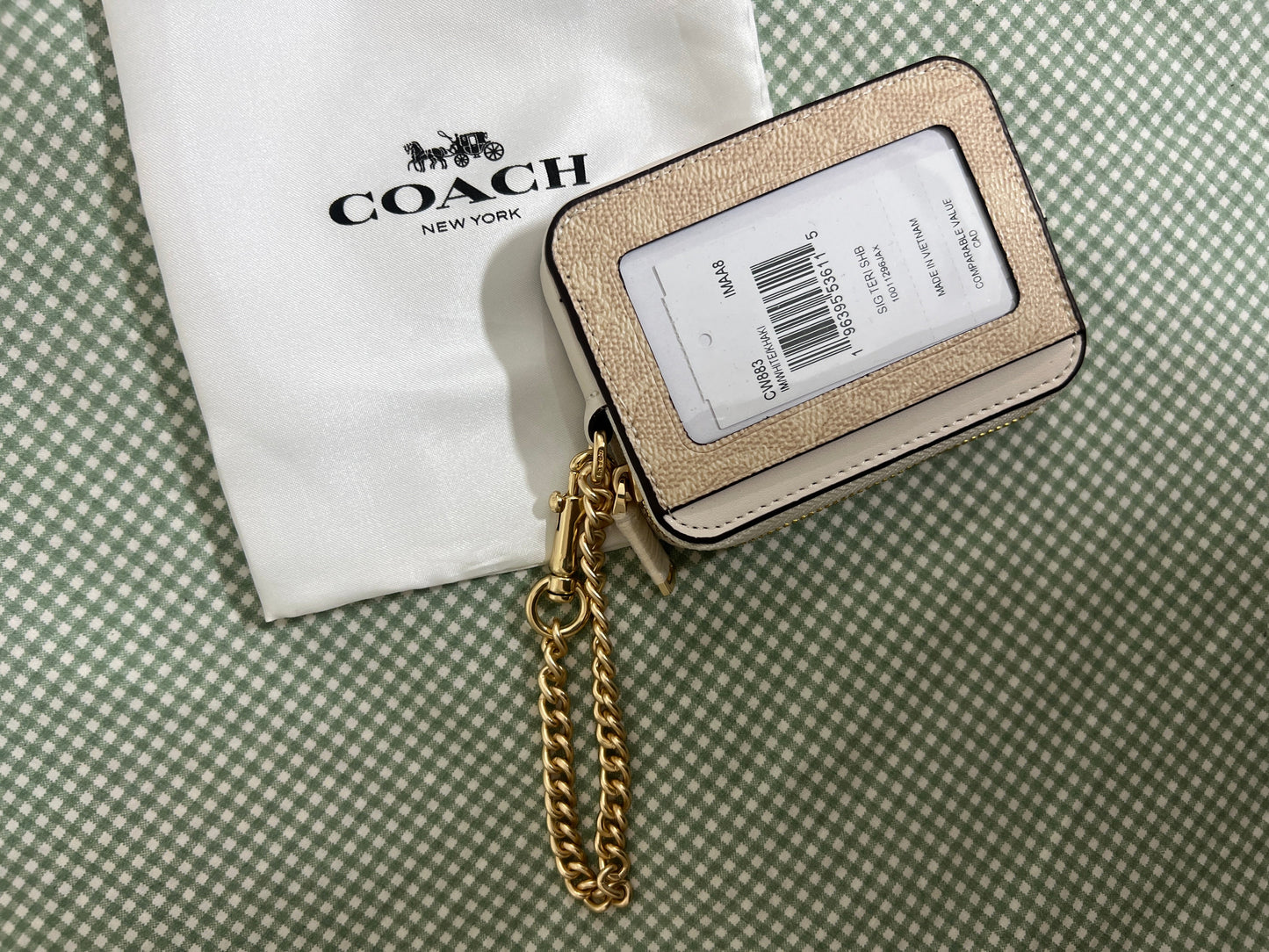 Coach Zip Card Case in Signature Canvas