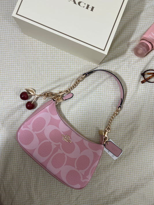 Coach Teri Shoulder Bag (with Box, Charm and  long strap)