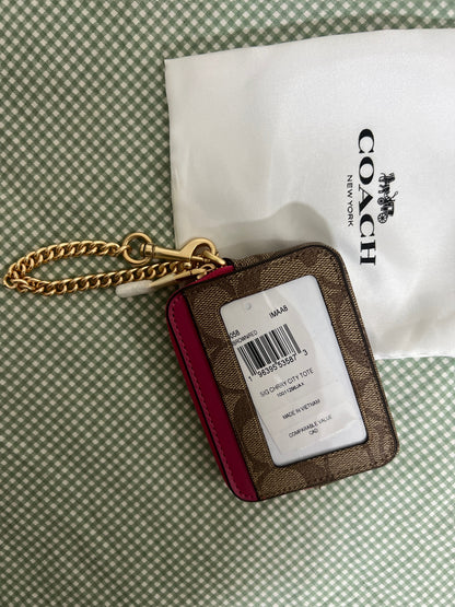 Coach Signature Canvas with Red Trim