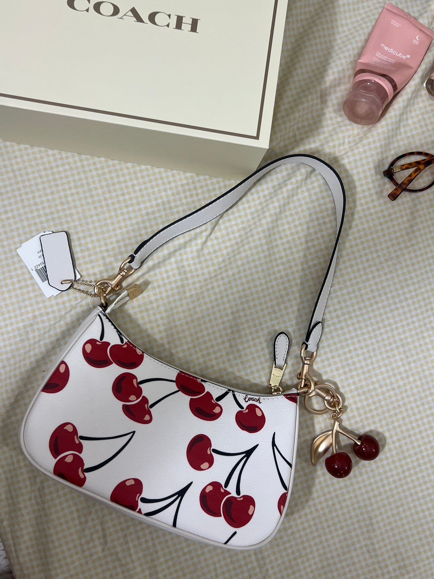 Coach Teri Shoulder Bag (with Box, Charm and  long strap)