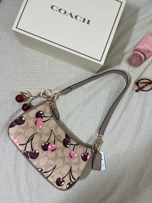 Coach Teri Shoulder Bag (with Box, Charm and  long strap)