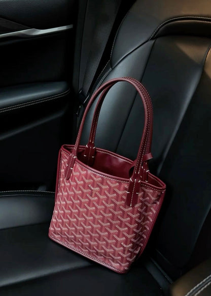 Goyard Tote Bag - Burgundy (Medium with Pouch)