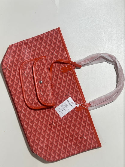 Goyard Tote Bag – Orange (Large With Pouch)