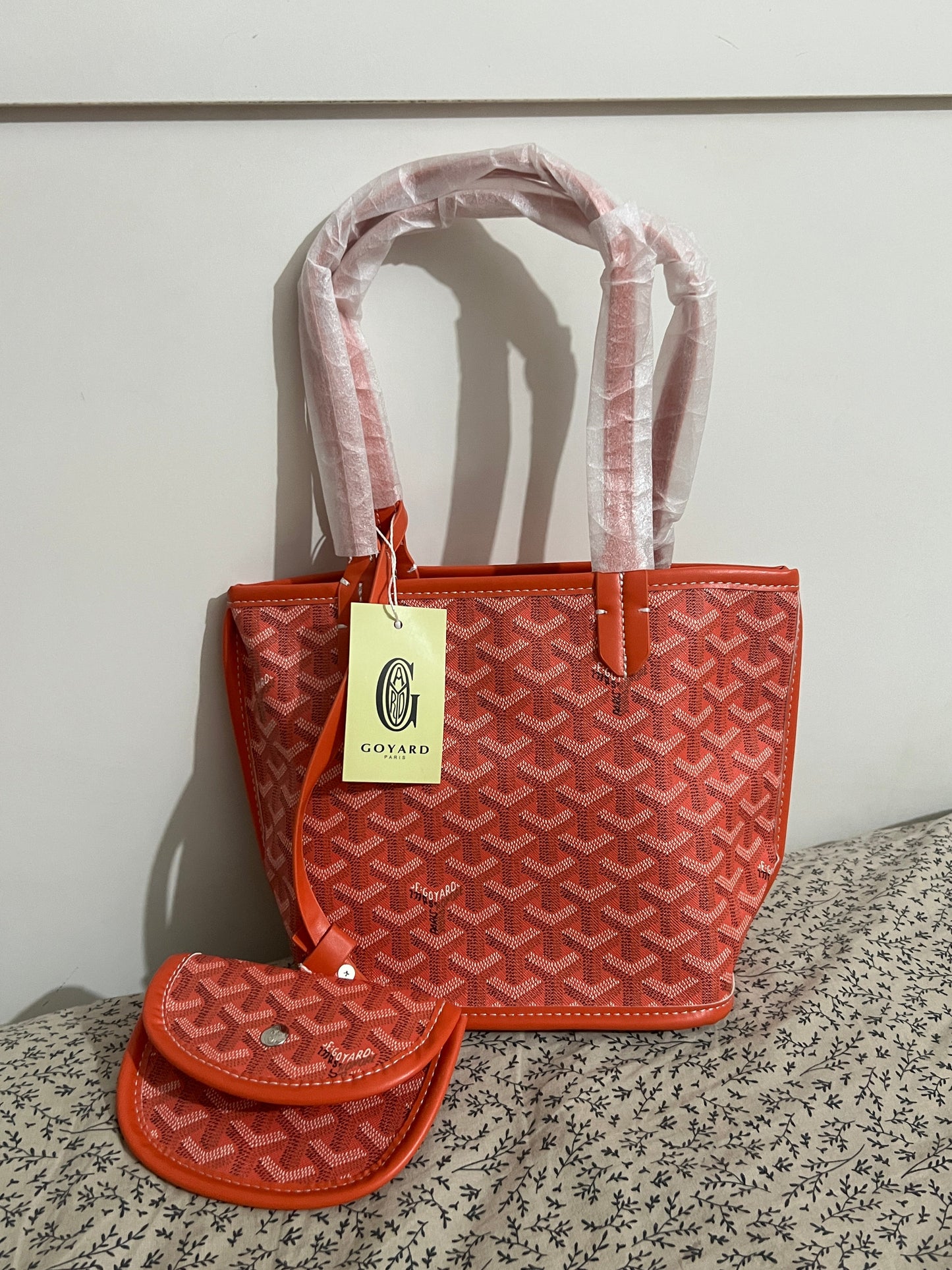 Goyard Tote Bag - Orange (Medium with Pouch)