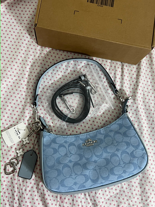 Coach Teri Shoulder Bag (with Box, Charm and  long strap)