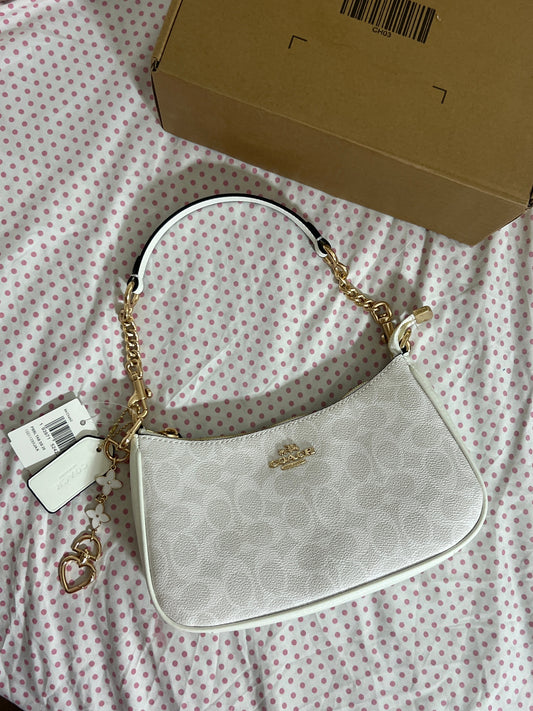 Coach Teri Shoulder Bag (with Box, Charm and  long strap)
