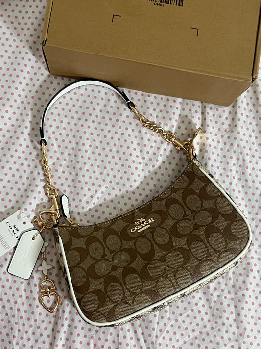 Coach Teri Shoulder Bag (with Box, Charm and  long strap)