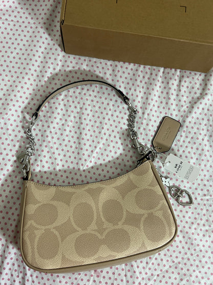 Coach Teri Shoulder Bag (with Box, Charm and  long strap)