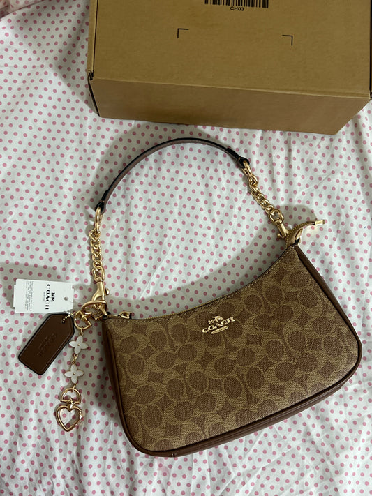 Coach Teri Shoulder Bag (with Box, Charm and  long strap)