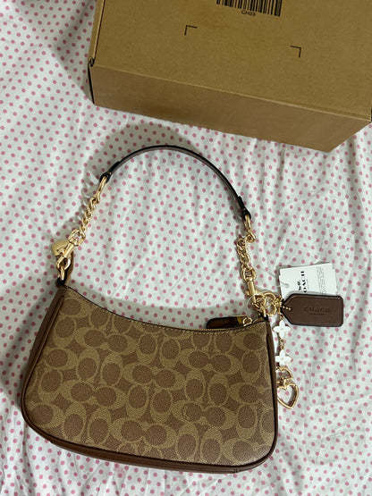 Coach Teri Shoulder Bag (with Box, Charm and  long strap)