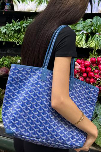 Goyard Tote Bag – Blue (Large With Pouch)