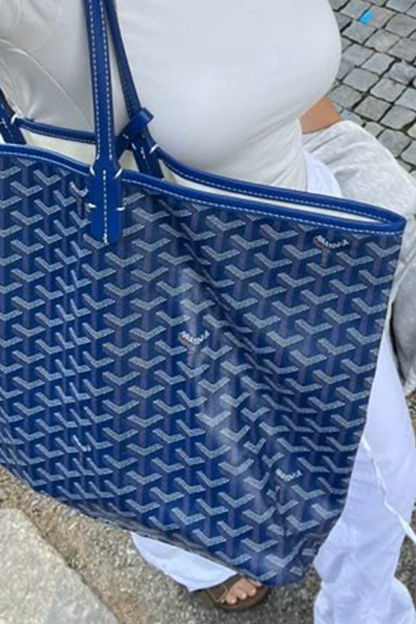 Goyard Tote Bag – Blue (Large With Pouch)