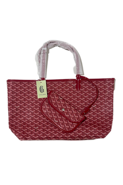 Goyard Tote Bag – Red (Large With Pouch)
