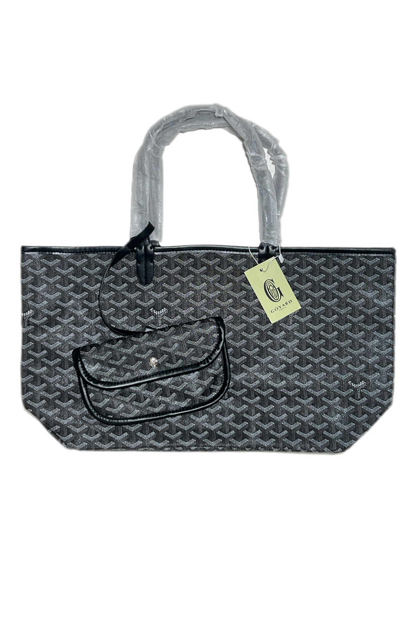 Goyard Tote Bag – Black (Large With Pouch)