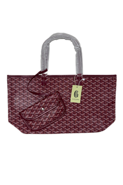 Goyard Tote Bag – Burgundy (Large With Pouch)