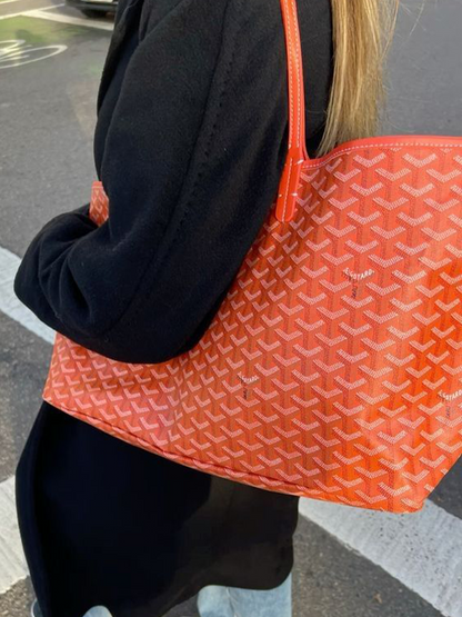 Goyard Tote Bag – Orange (Large With Pouch)
