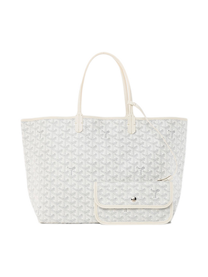 Goyard Tote Bag – White (Large With Pouch)