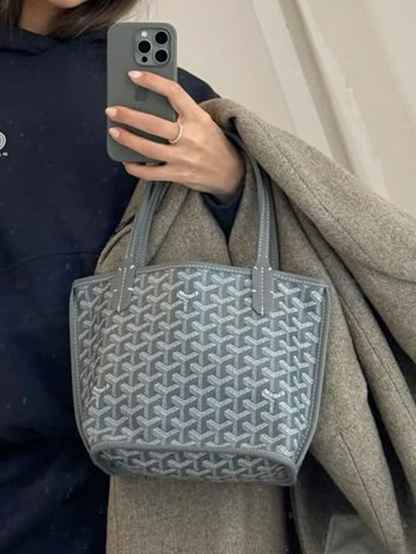 Goyard Tote Bag - Grey (Medium with Pouch)