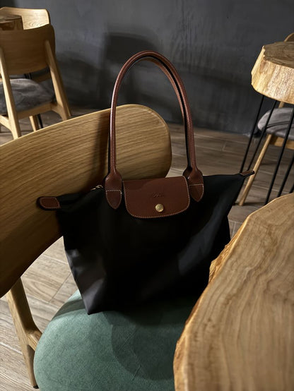 Longchamp Tote LARGE - Black (WITH BRAND LOGO)